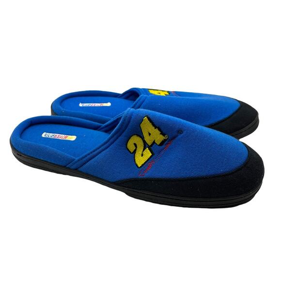 Nascar Slippers 24 New in Box (damaged box) blue Men's Size 10 Jeff Gordon Blue - Picture 7 of 15